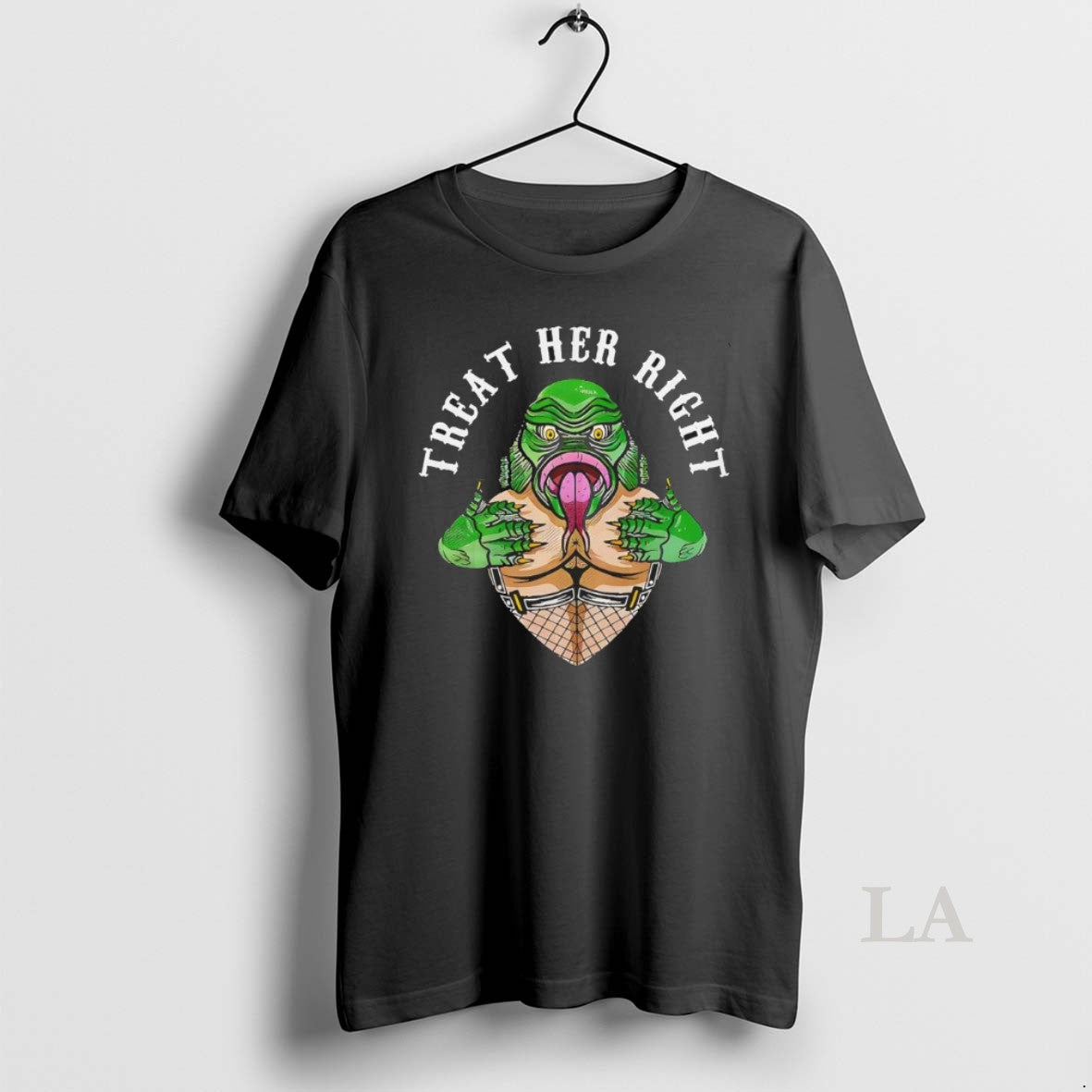 Original Treat Her Right Creature From The Black Lagoon Meme T-Shirts, Hoodie, Sweatshirt | PrintMintTees.com
