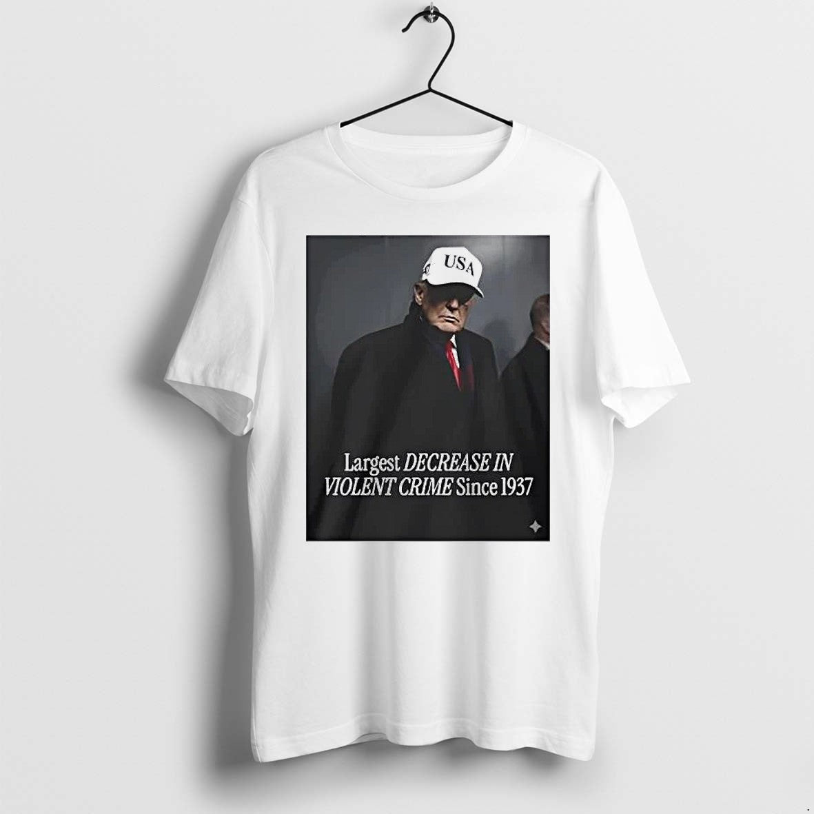 Original Trump Largest Decrease In Violent Crime Since 1937 Tshirts Jpg