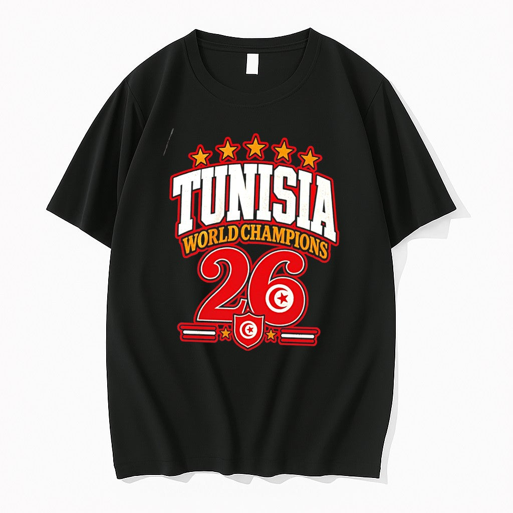 Original Tunisia 2026 World Champions Flag Tee Tshirts Jpg