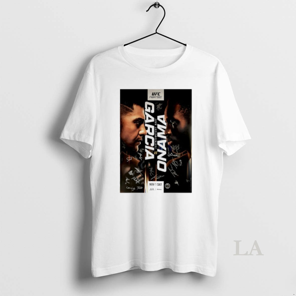 Original Ufc Fight Night Garcia Vs Onama Autographed Event T-Shirts, Hoodie, Sweatshirt | PrintMintTees.com