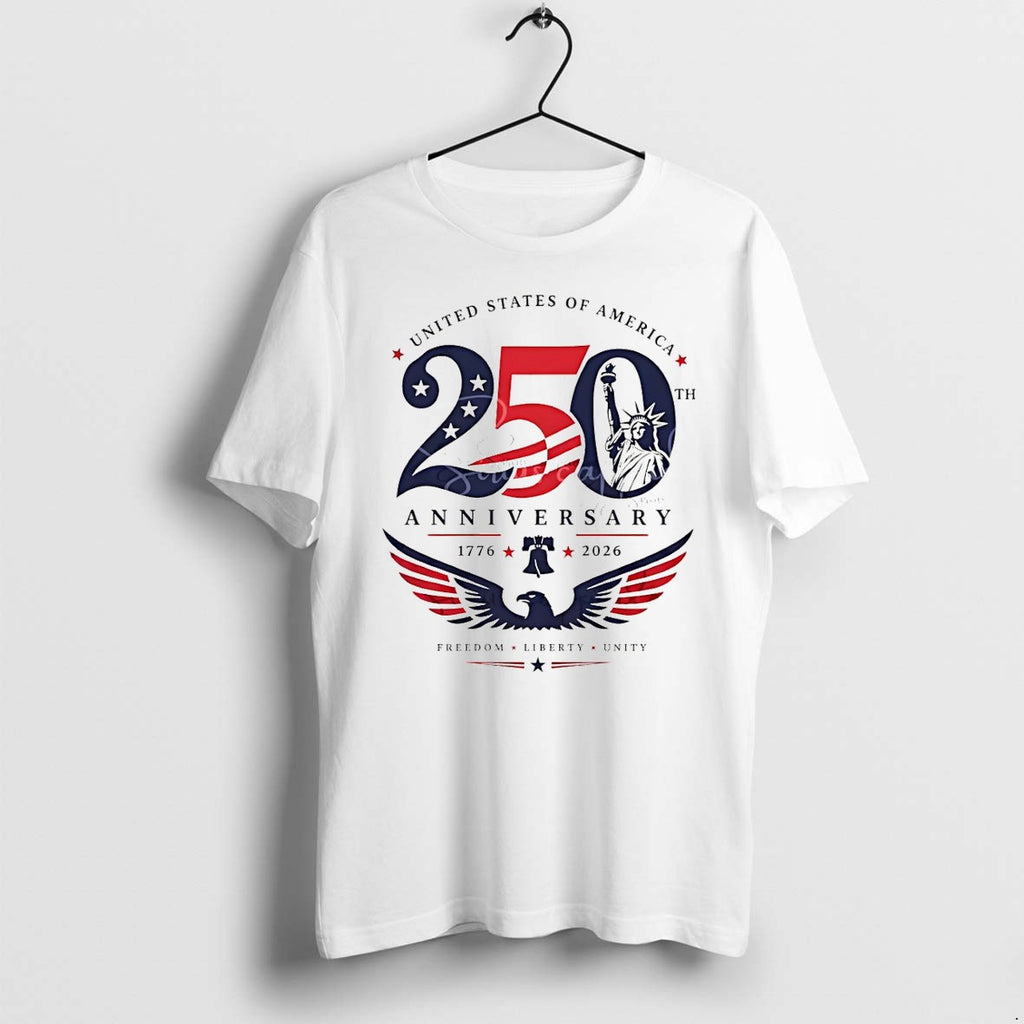 Original Usa 250th Anniversary 1776 2026 Freedom Liverty Unity Political Tshirts