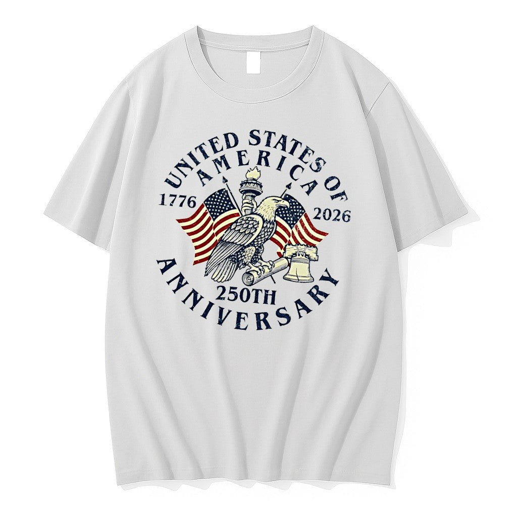 Original United States Of America 250th Anniversary 1776 2026 Eagle Liberty Bell Flag Tshirts