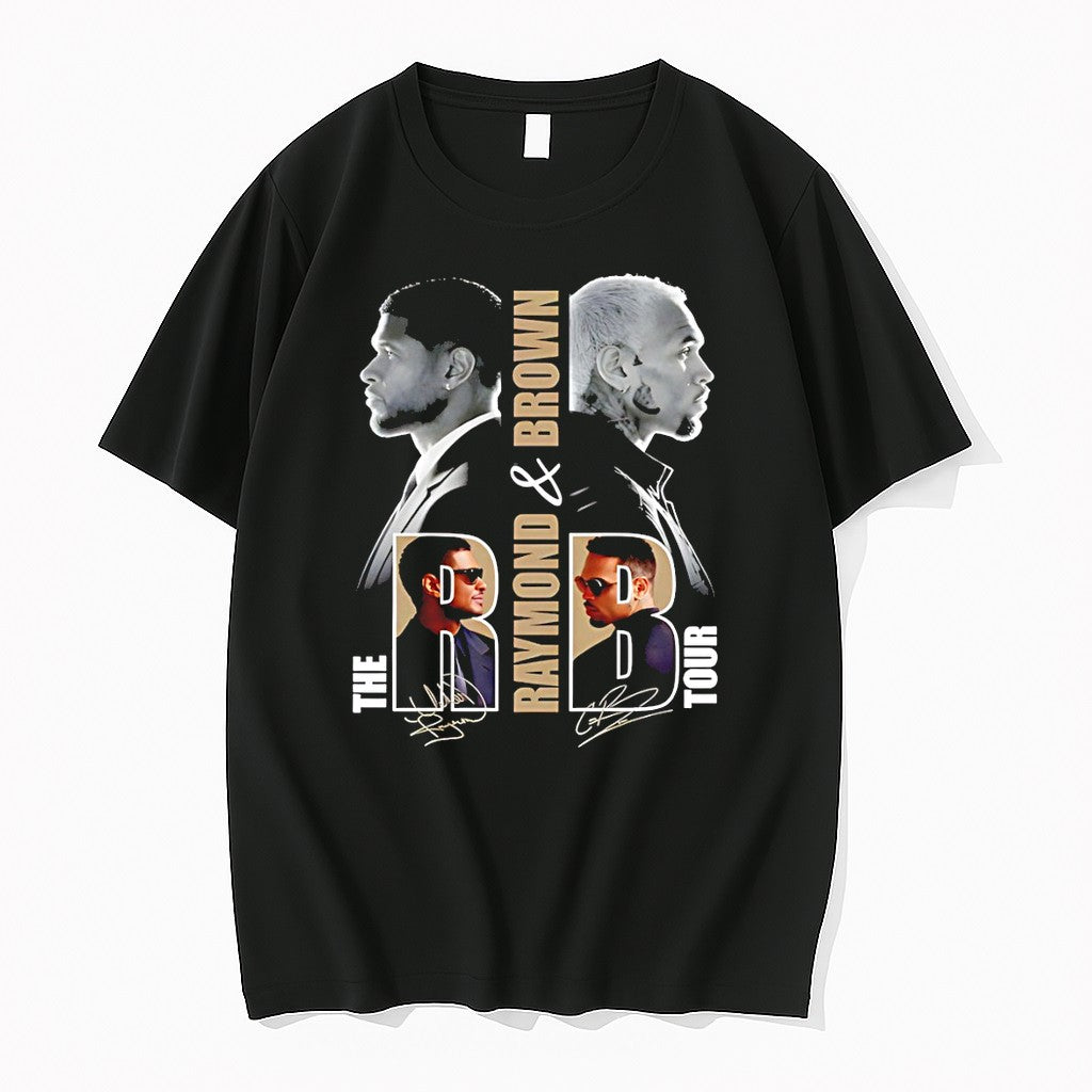 Original Usher And Chris Brown The Raymond And Brown Tour Collectible Concert Music Tshirts