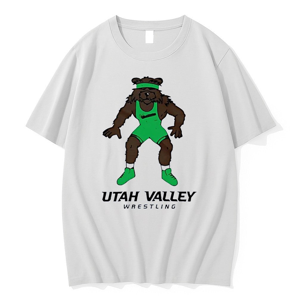 Original Utah Valley Wrestling Willy Mascot White Tshirts Jpg