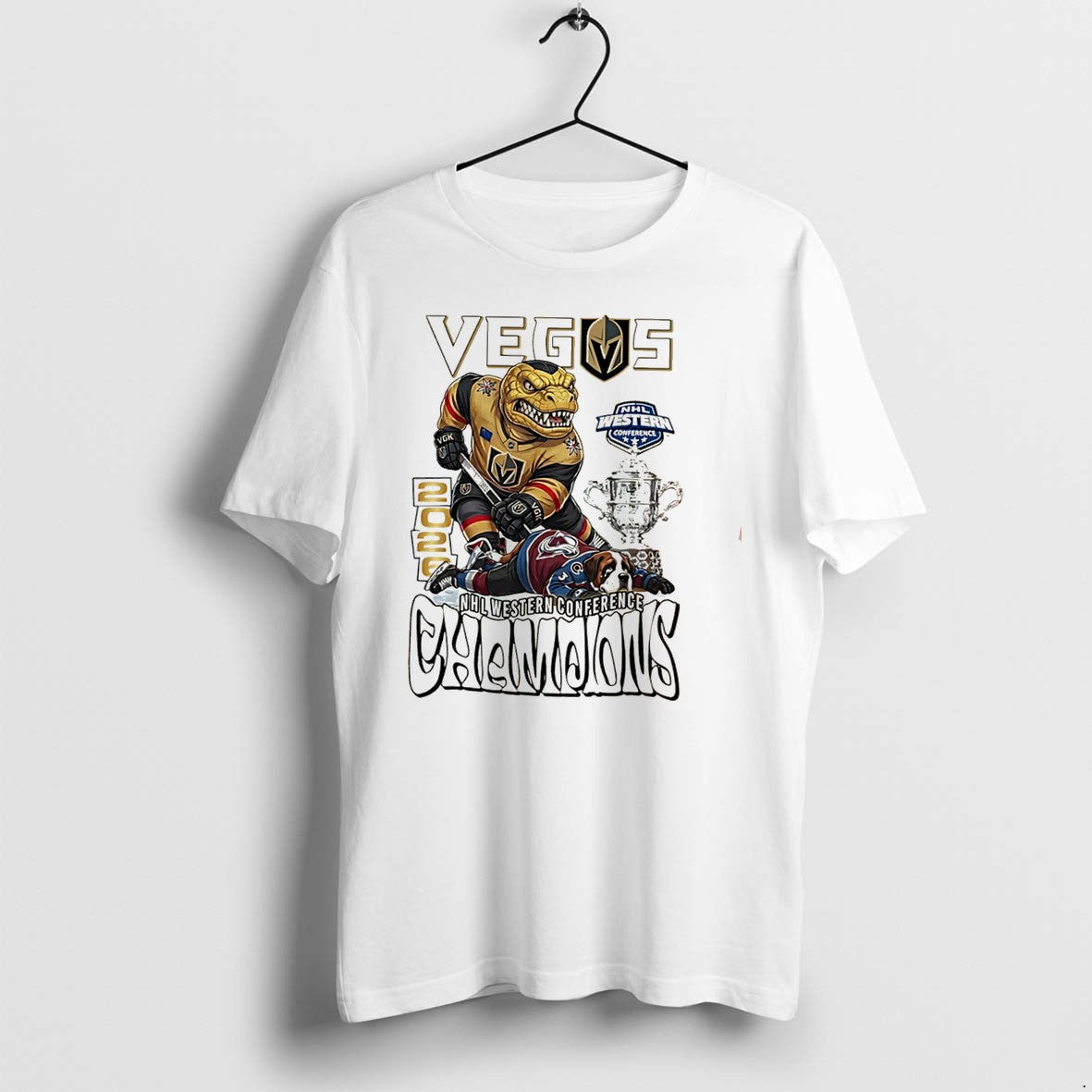 Original Vegas Golden Knights Western Conference Champions 2026 Mascot Tee Tshirts