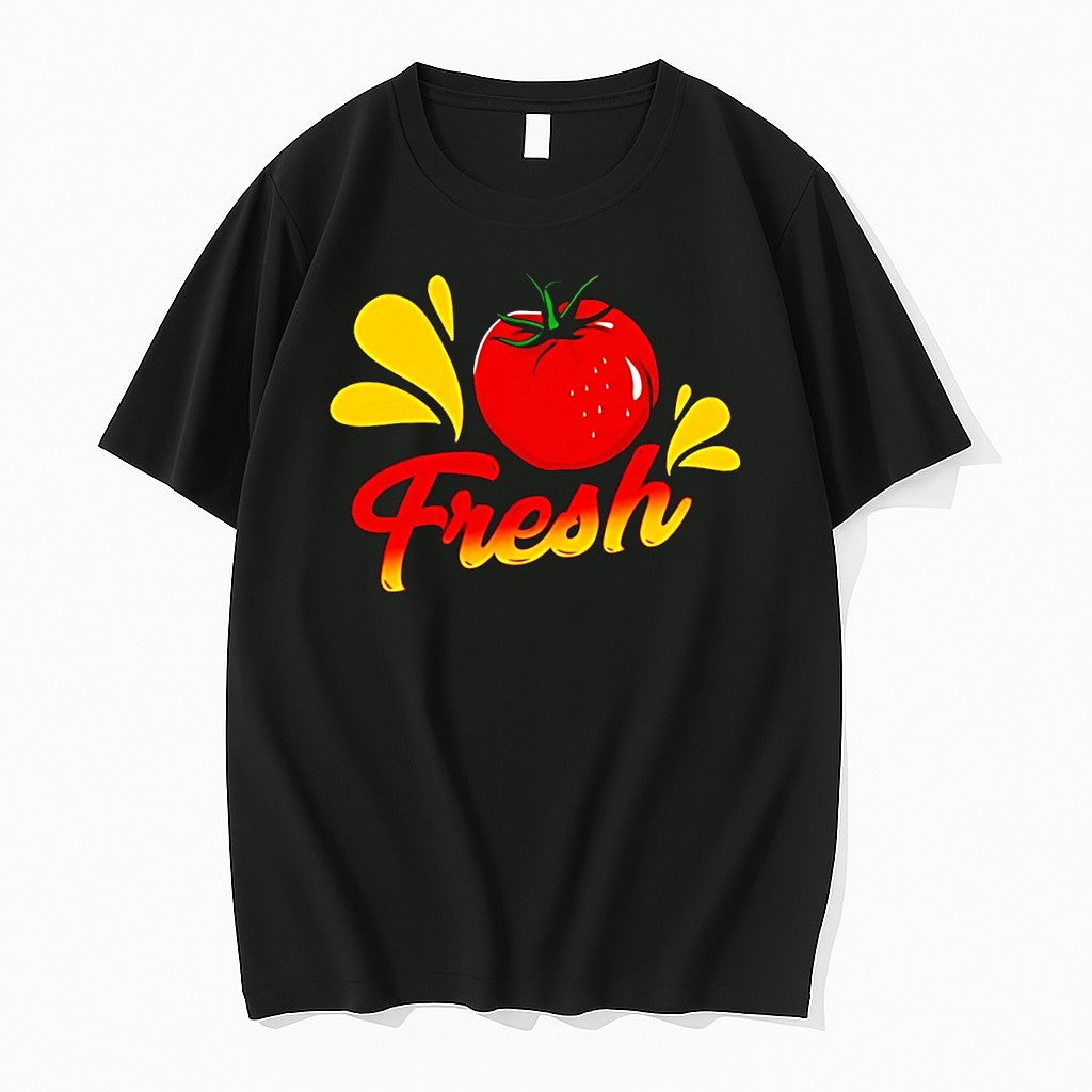 Original Vegetable Tomato Fresh Vegan Black Tshirts Jpg
