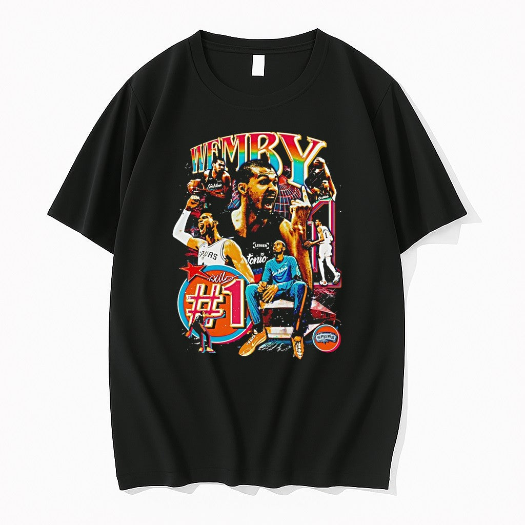 Original Victor Wembanyama 1 San Antonio Spurs Basketball Nba Graphic Vintage Tshirts