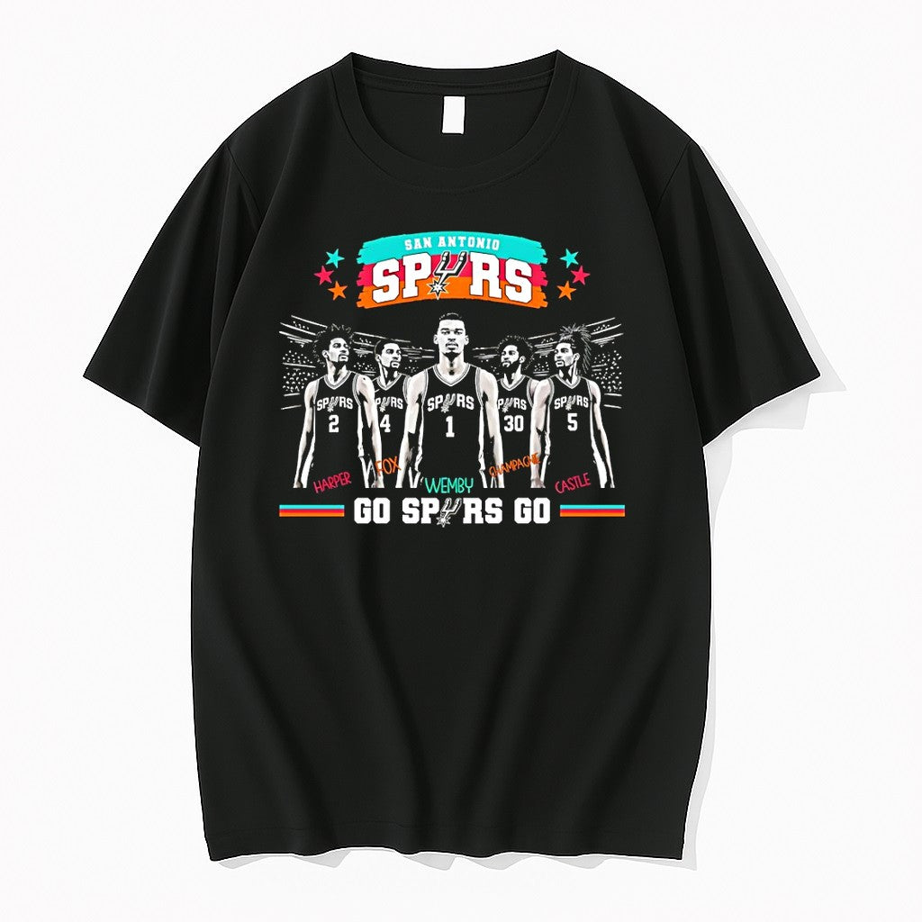 Original Victor Wembanyama Castle Fox Go Spurs Go San Antonio Spurs Basketball Nba 2026 Tshirts