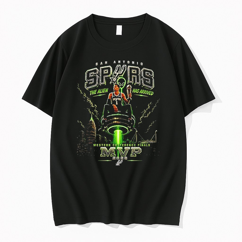 Original Victor Wembanyama San Antonio Spurs 2026 Western Conference Finals Mvp Alien Tshirts