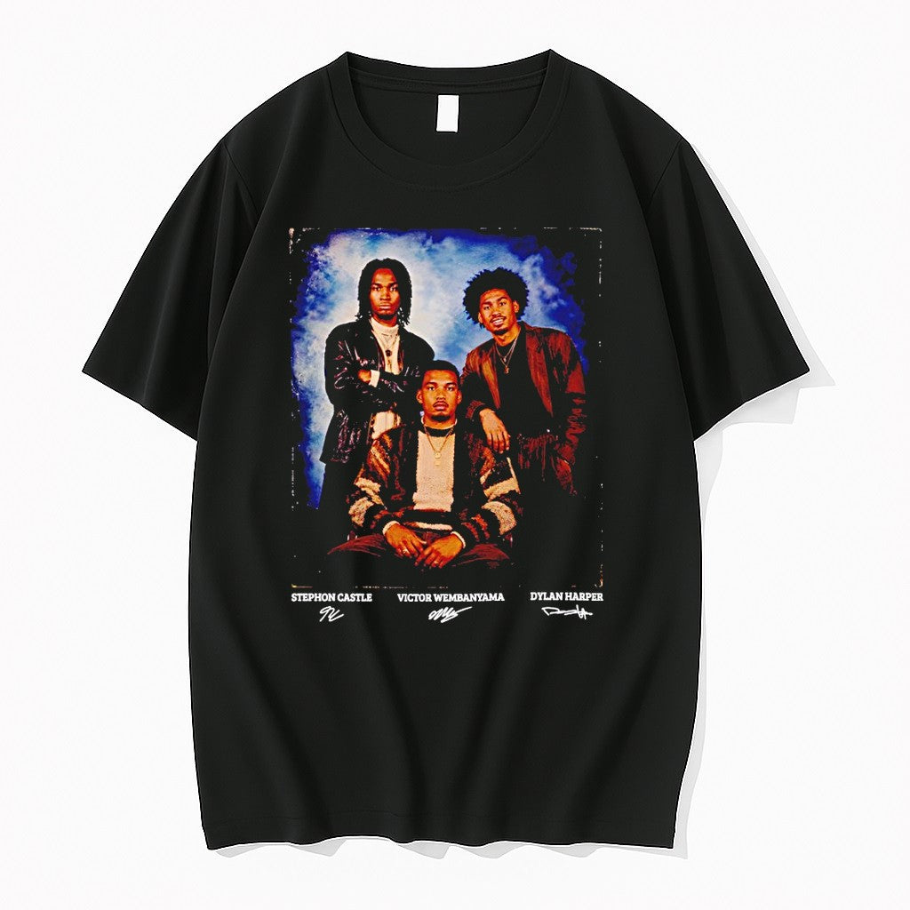 Original Victor Wembanyama Stephon Castle Dylan Harper Step Bros San Antonio Spurs Basketball Vintage Tshirts