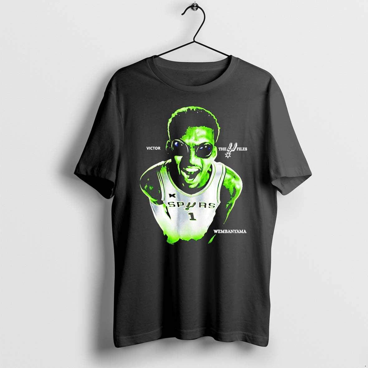 Original Victor Wembanyama The X Files Spurs Alien Tshirts Jpg