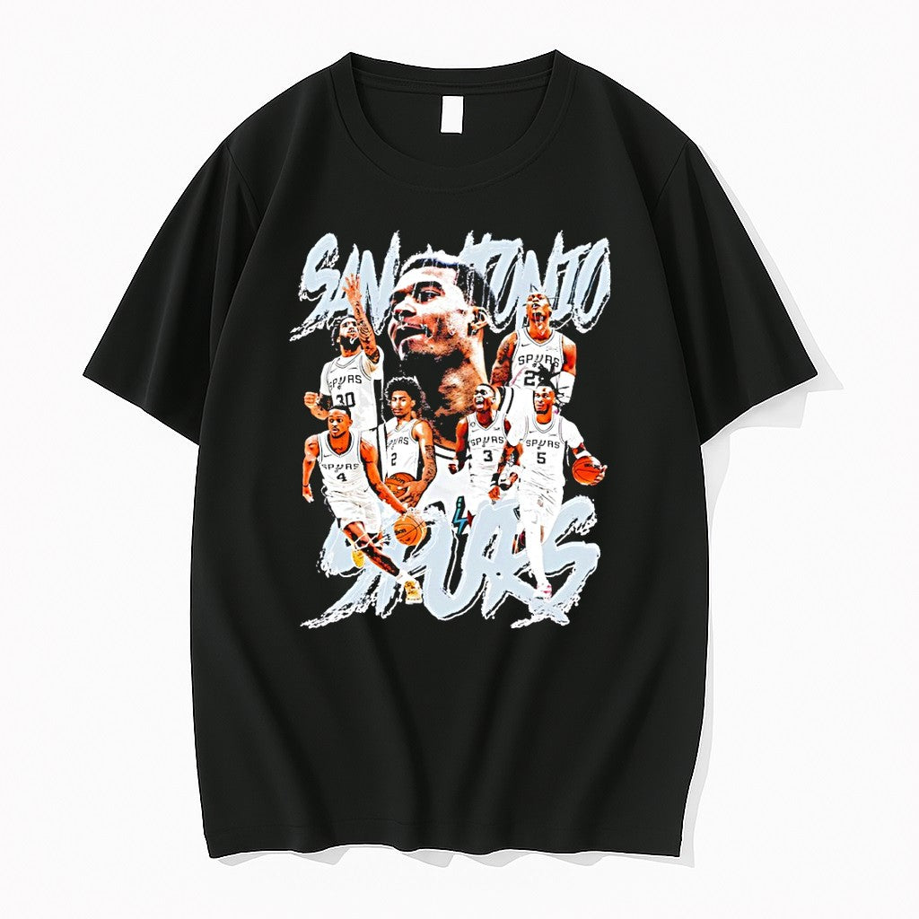 Original Victor Wembanyama Zach Collins Devin Vassell San Antonio Spurs Basketball Nba Vintage Tshirts