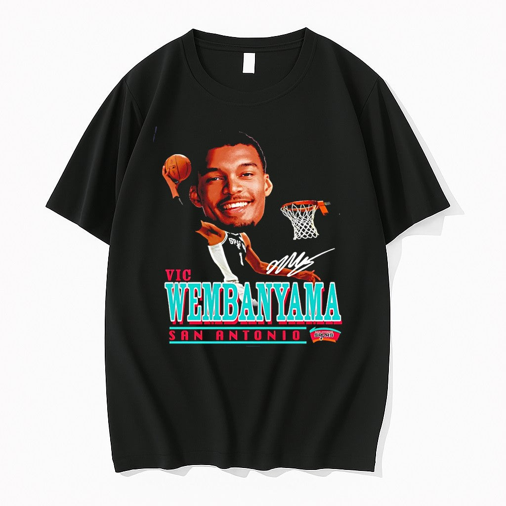 Original Victor Wembanyama Big Face San Antonio Spurs Basketball 2026 Signature Tshirts
