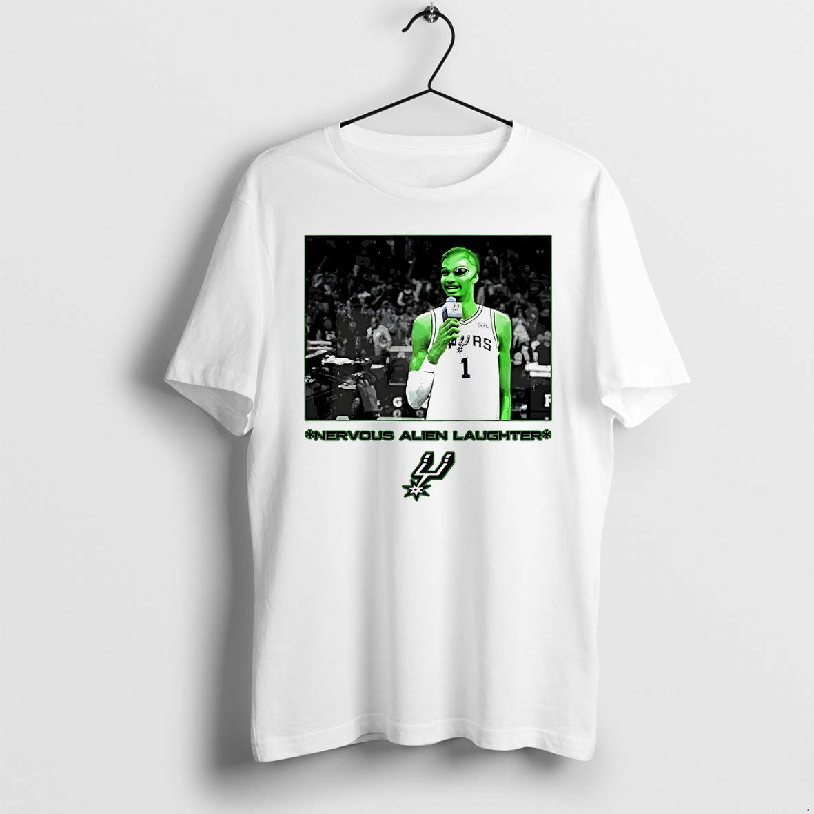 Original Wemby Wembanyama Alien Nvervous Alien Laughter Tshirts Jpg