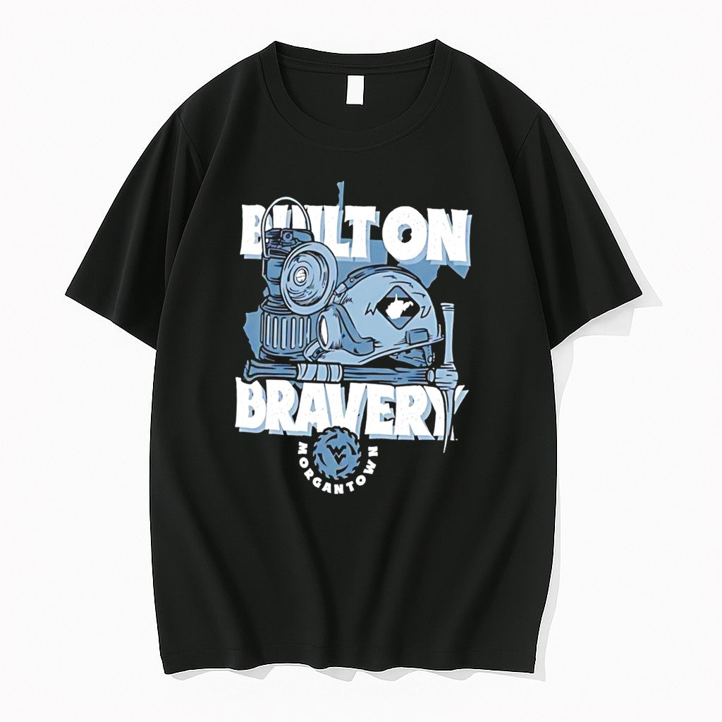 Original West Virginia Built On Bravery Tee Tshirts Jpg