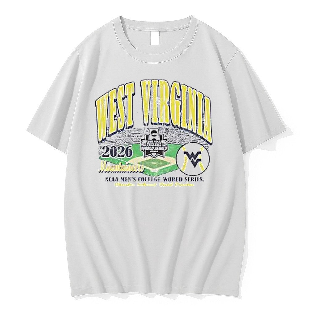 Original West Virginia Mountaineers 2026 Ncaa College World Series Charles Schwab Field Tshirts