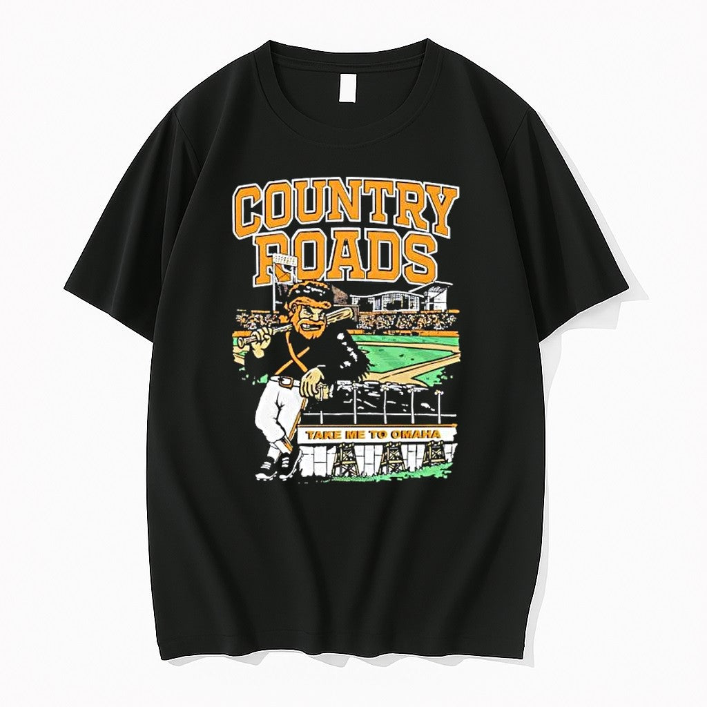 Original West Virginia Mountaineers Country Roads Take Me To Omaha Tshirts Jpg