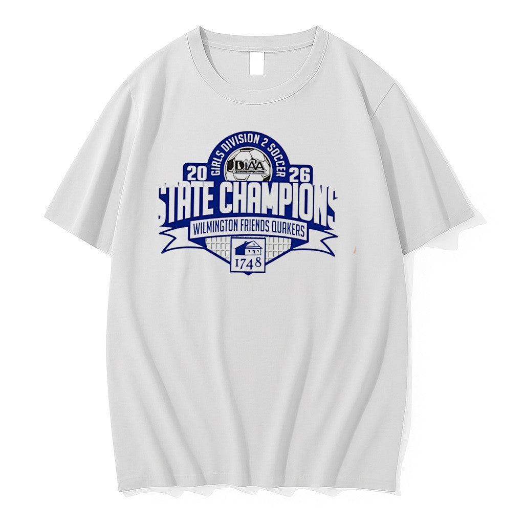 Original Wilmington Friends Quakers 2026 Diaa Girls Division 2 Soccer Champions Tee Tshirts