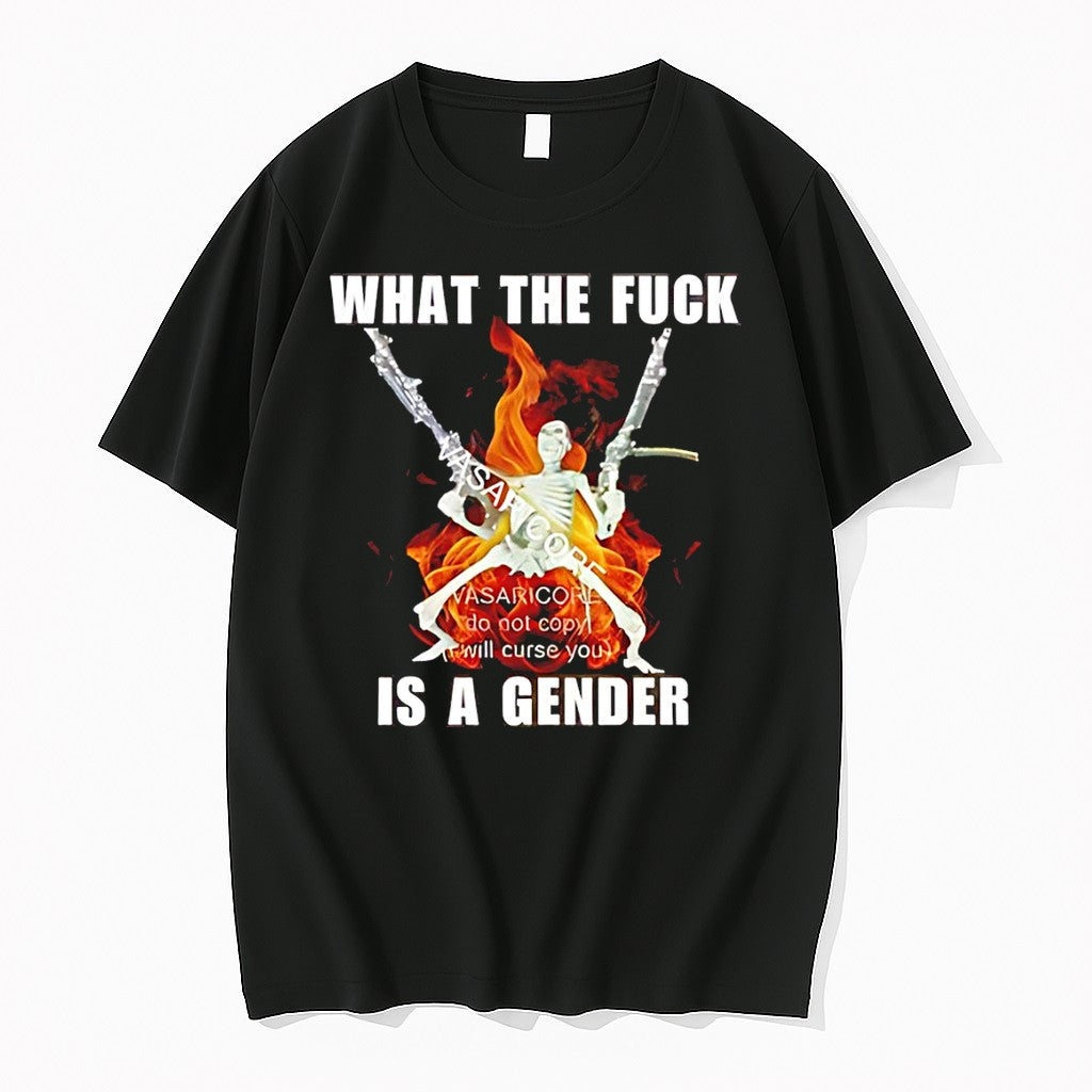 Original Wtf Is A Gender Funny Pride Skull Heavy Metal Inspired Tshirts Jpg