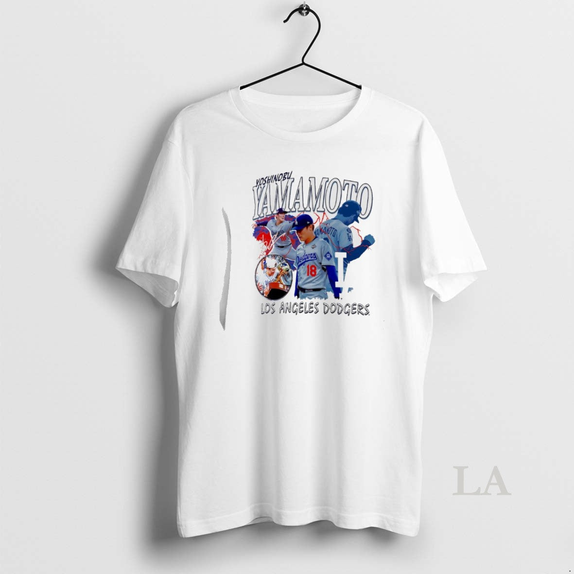 Original Yoshinobu Yamamoto Los Angeles Dodgers Montage Player Signature T-Shirts, Hoodie, Sweatshirt | PrintMintTees.com