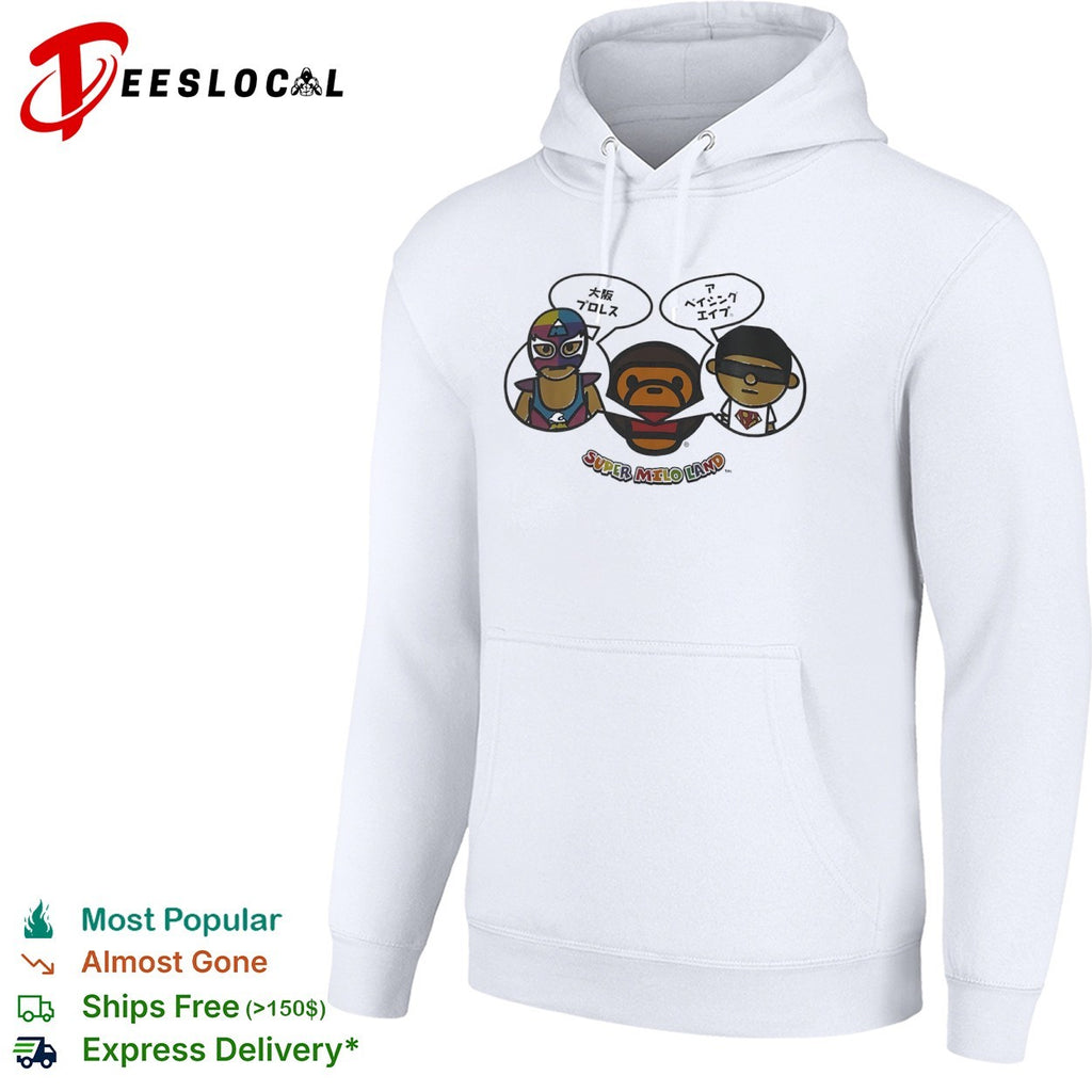 Osaka Pro Wrestling A Bathing Ape Super Milo Land shirt