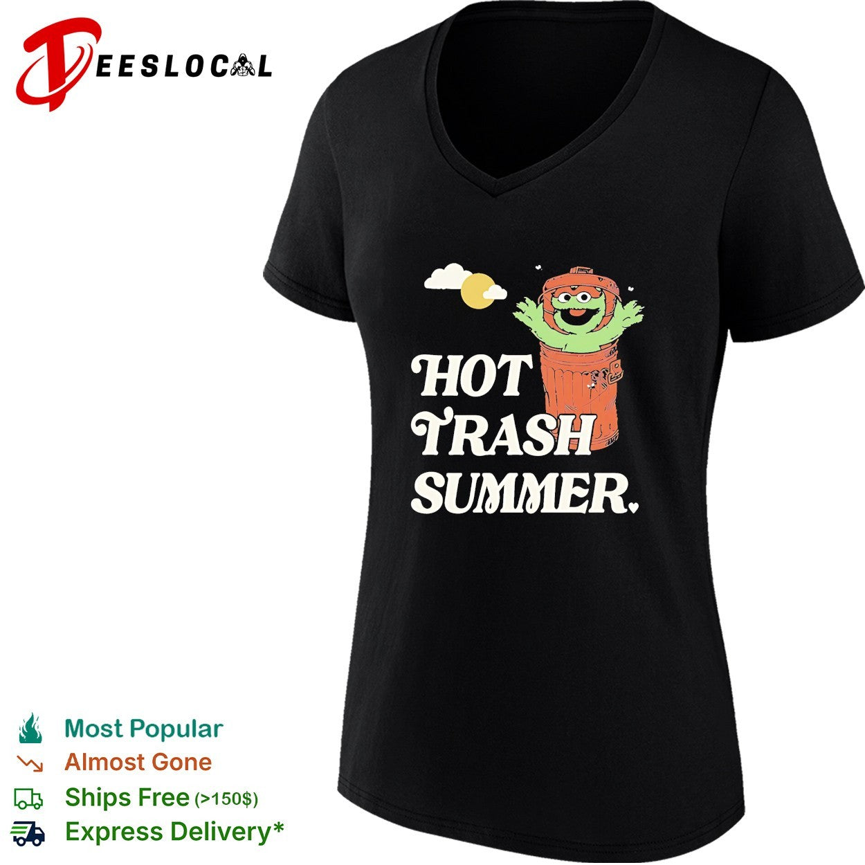 Oscar the Grouch Trash Can Hot Trash Summer shirt