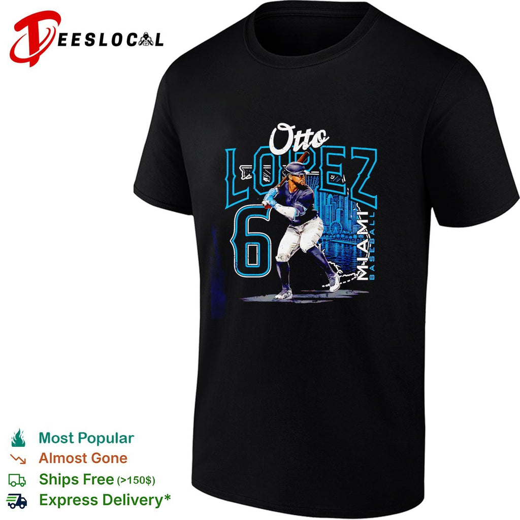 Otto Lopez Miami baseball number 6 shirt