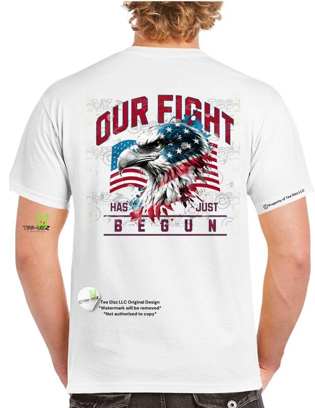 Our Fight has Just Begun- Men's Graphic Political T-shirt Hoodie Sweatshirt | PrintMintTees.com