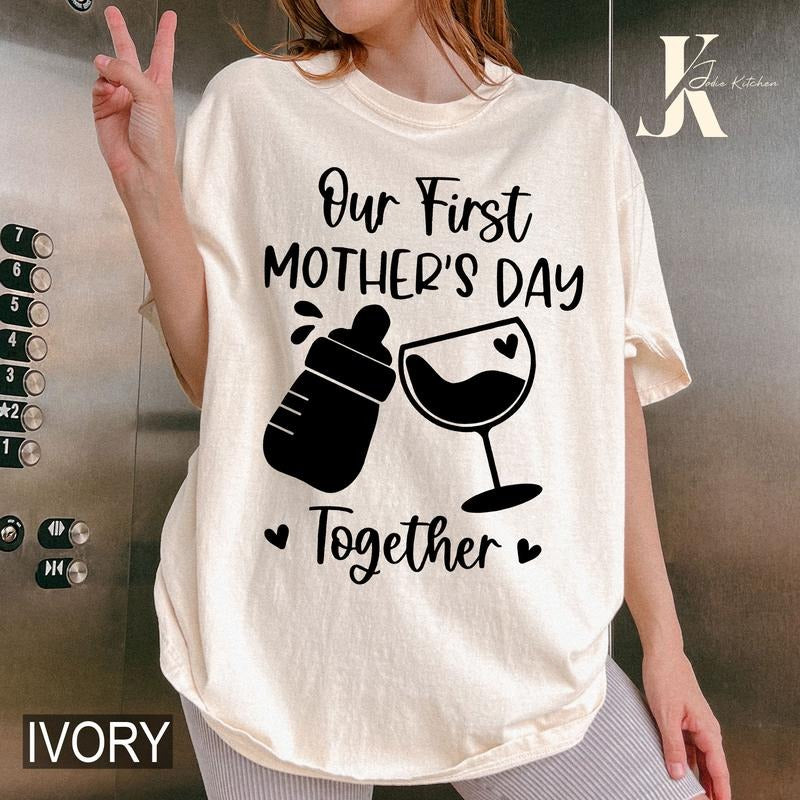 Our First Mother's Day Shirt, Mothers Day Matching Shirt, Mother's Day Mommy And Baby Outfit, Mother's Day Gift Hoodie...