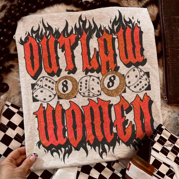 Out Law Flames Shirt Vintage Western Cowgirl Outfits Western Stuff Tops Country Concert Outfits Western Clothes T-Shirts, Hoodie, Sweatshirt