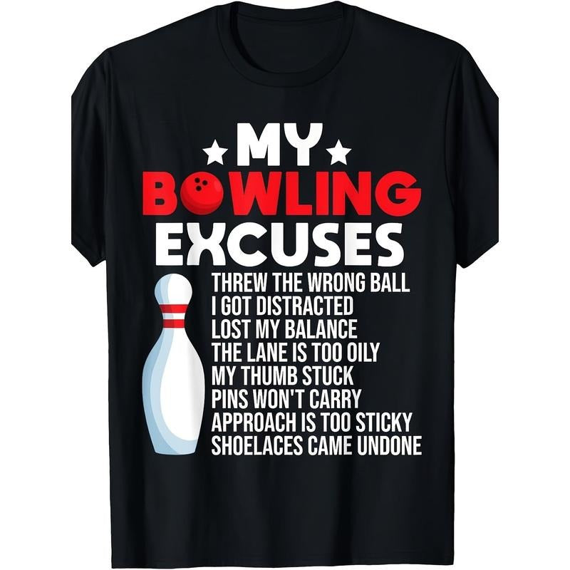 Outdoor men's clothing quality materials, bowling funny excuse T-shirt, comfortable and breathable made in usa Hoodie...