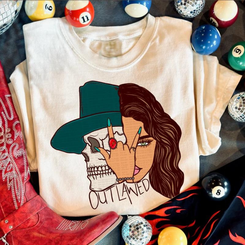 Outlawed Shirt, vintage western women's graphic tees, western outfits women, country concert outfits, western clothing,...