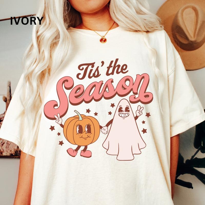 Oversized spooky Season Shirt, Tis the season Halloween #2 Shirt,  Summerween shirt, Comfort Colors Halloween Shirt,...