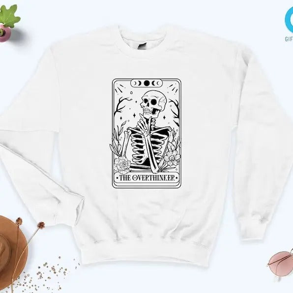 Overthinker Tarot Card Hoodie and Sweater; T-shirt Sweatshirt | PrintMintTees.com