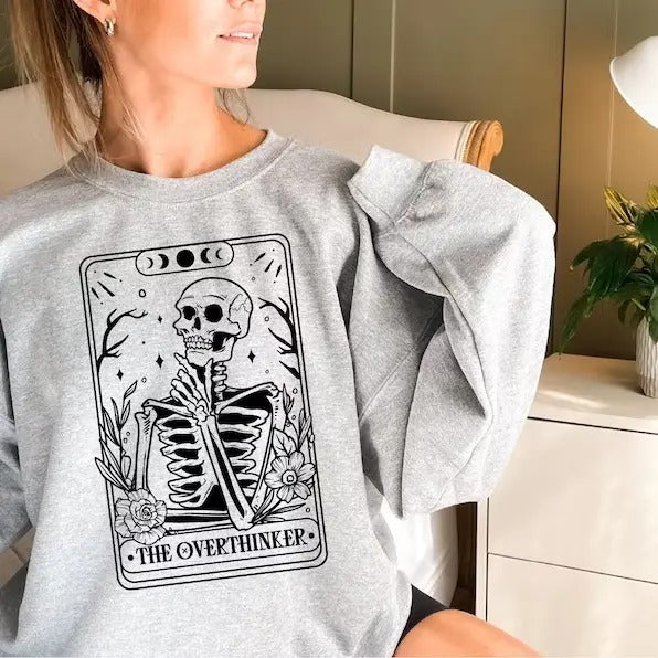 Overthinker Tarot Card Sweatshirt, Hoodie, T-Shirt | PrintMintTees.com