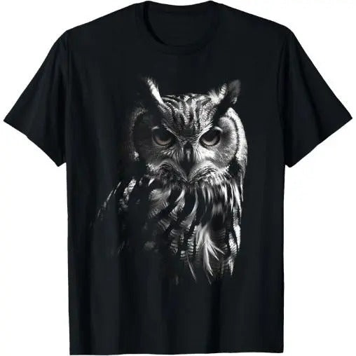 Owl Artwork - Bird Art Animal Owl T-Shirt Made in USA Hoodie Sweatshirt | PrintMintTees.com