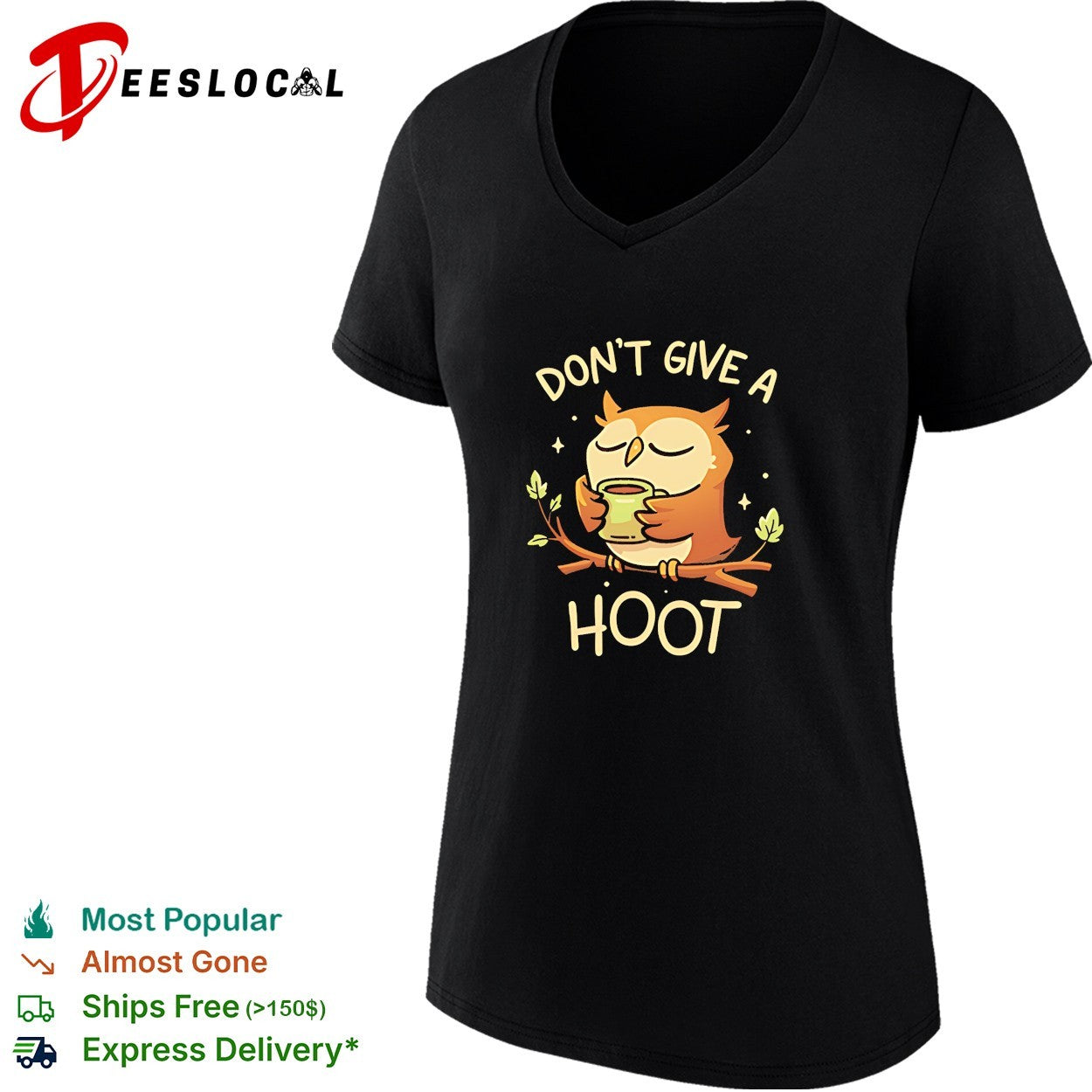Owl with a cup of coffee don’t give a hoot shirt