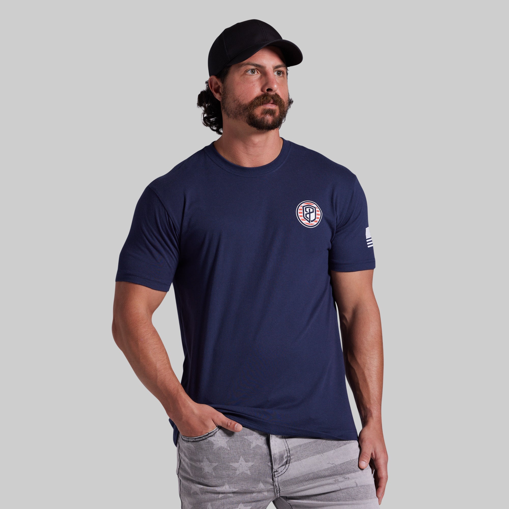 For The Driven Patriot Tee (Navy)