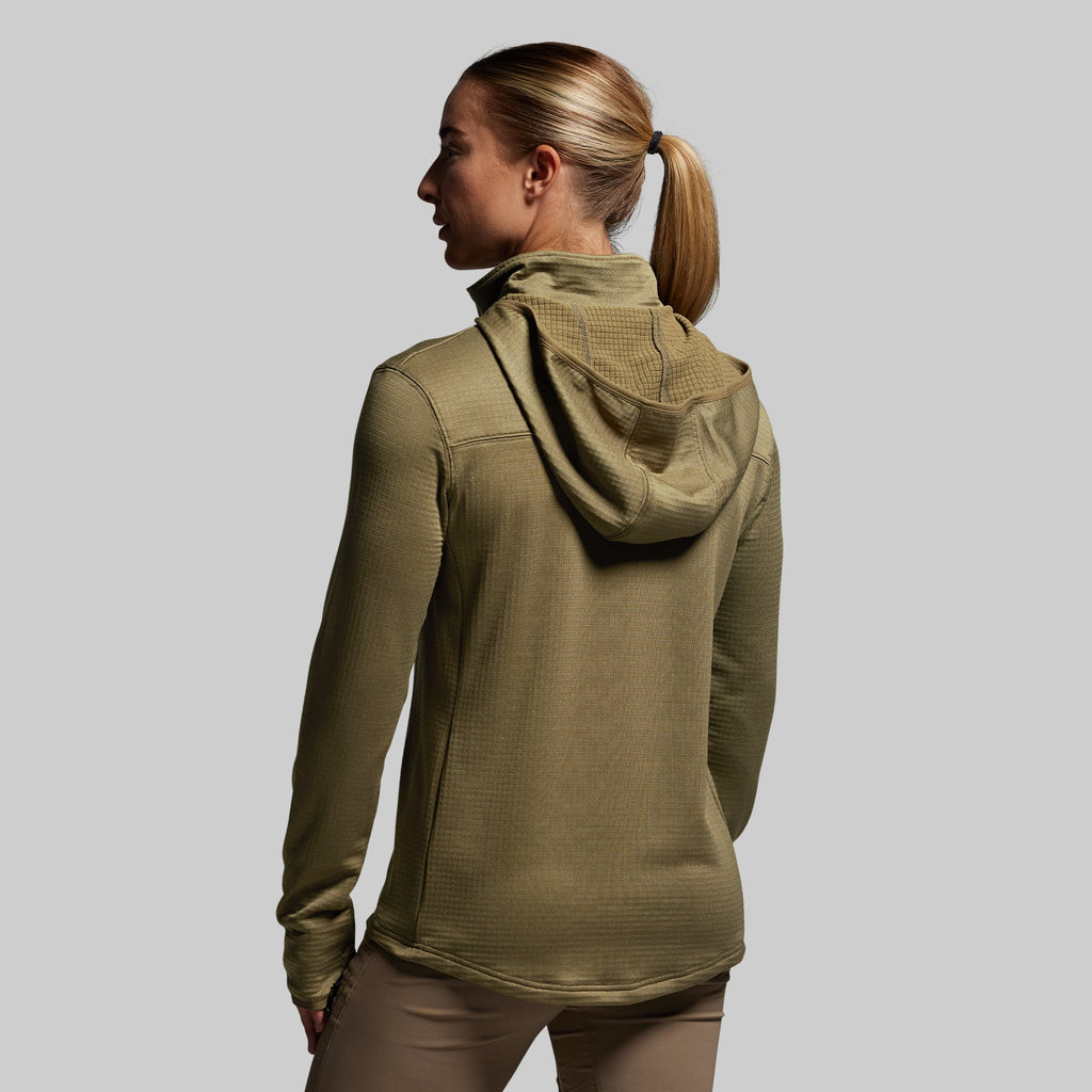 Women's Quiver Half Zip Hoodie 2.0 (OD Green)