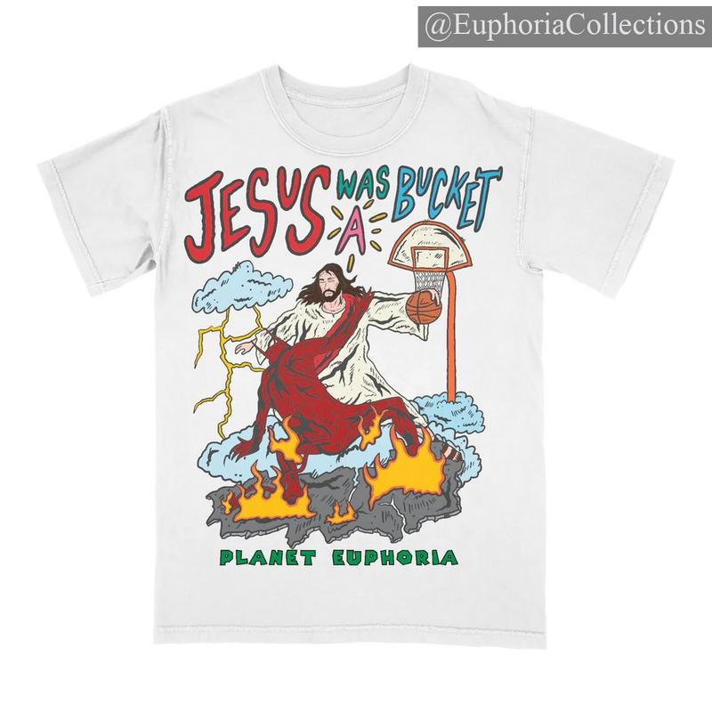 PE Jesus Basketball Planet Euphoria Shirt, Vintage Style 90s Retro Unisex Streetwear Tee , Global Trending Outfits Hoodie...