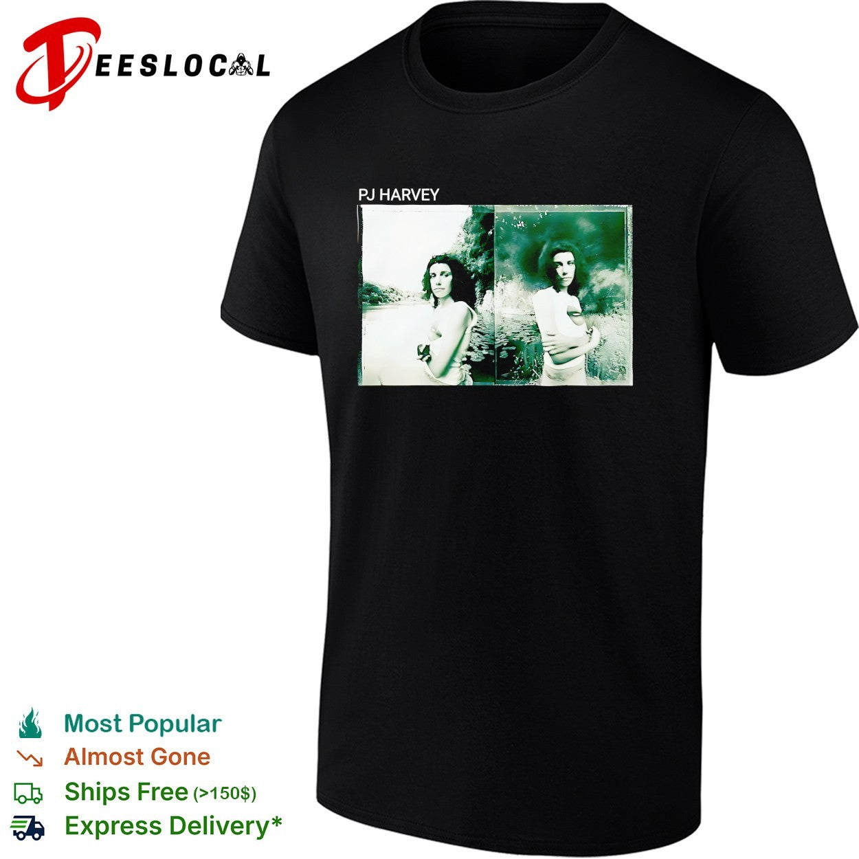 PJ Harvey standing by river shirt