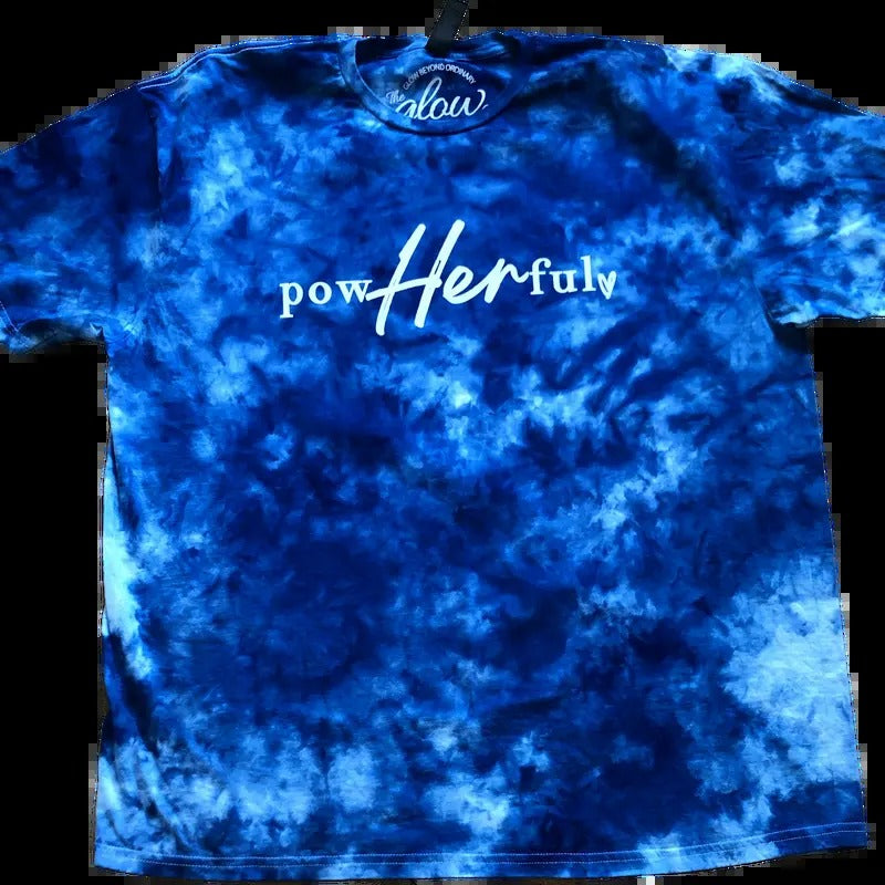 POWHERFUL Blue Tie Dye () SMALL 5X Cotton Shirt Hoodie Sweatshirt