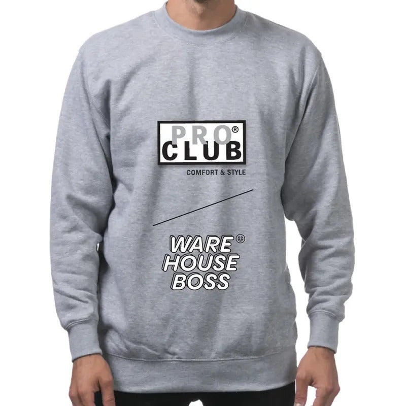 PROCLUB Men's Heavyweight Crewneck Sweatshirts PRO CLUB Sweater Fleece Pullover Crewneck Sweaters Comfortable Casual...