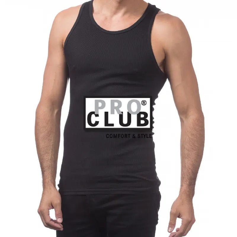 PROCLUB Men's Premium Ribbed A Shirts PRO CLUB Undershirt Ringspun Cotton Underwear Casual Slim Fit A-Shirt Wife beater...