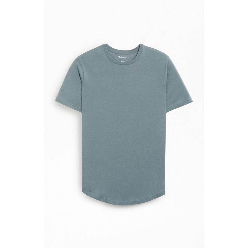 PS Basics Men's Basic Scalloped T-Shirt Hoodie Sweatshirt | PrintMintTees.com