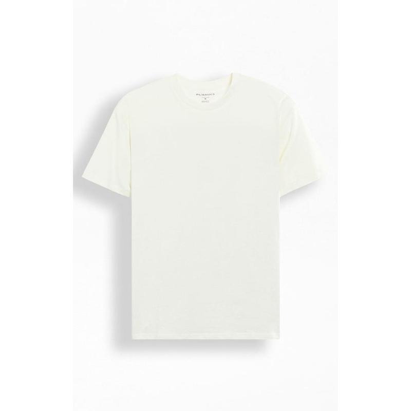 PS Basics Men's Cream Reece Regular T-Shirt Hoodie Sweatshirt | PrintMintTees.com