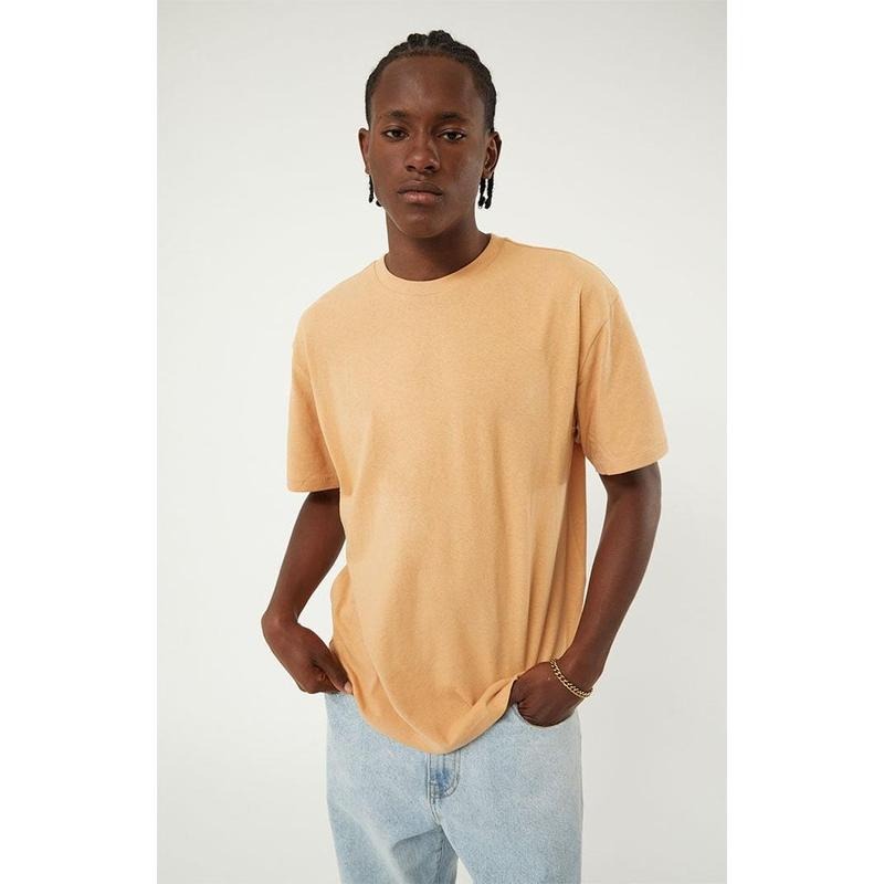 PS Basics Men's Light Brown Reece Regular T-Shirt Hoodie Sweatshirt | PrintMintTees.com