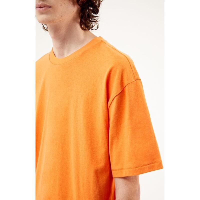 PS Basics Men's Orange Reece Regular T-Shirt Hoodie Sweatshirt | PrintMintTees.com