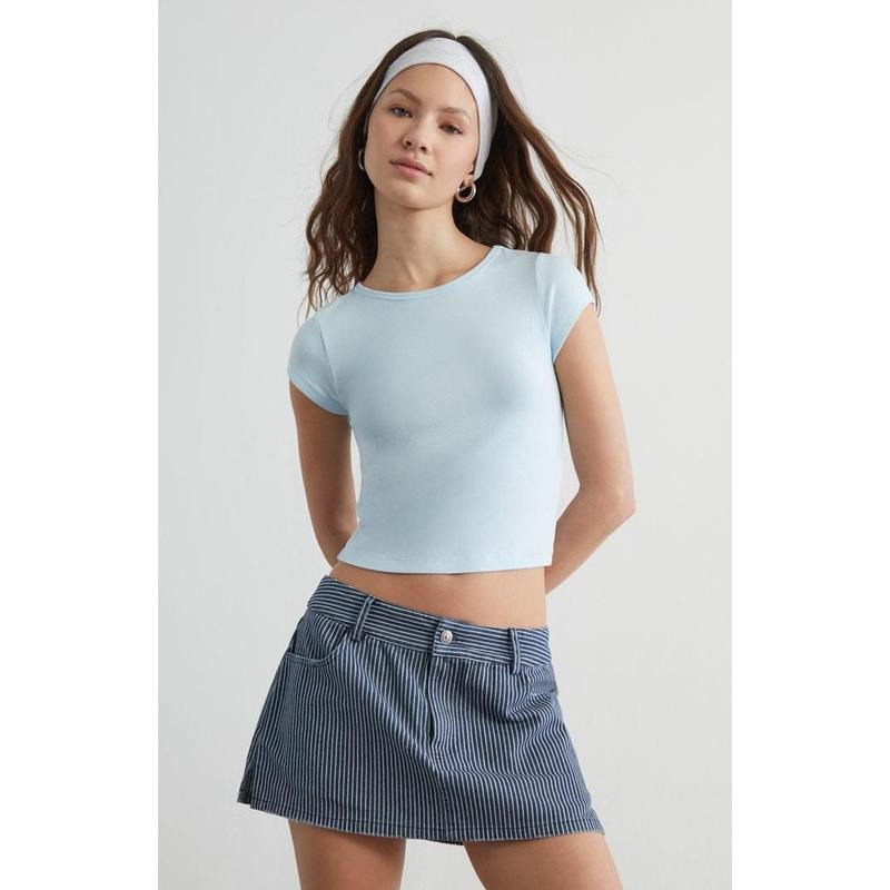 PS Basics by Pacsun Women's Nicole Baby T-Shirt Hoodie Sweatshirt | PrintMintTees.com