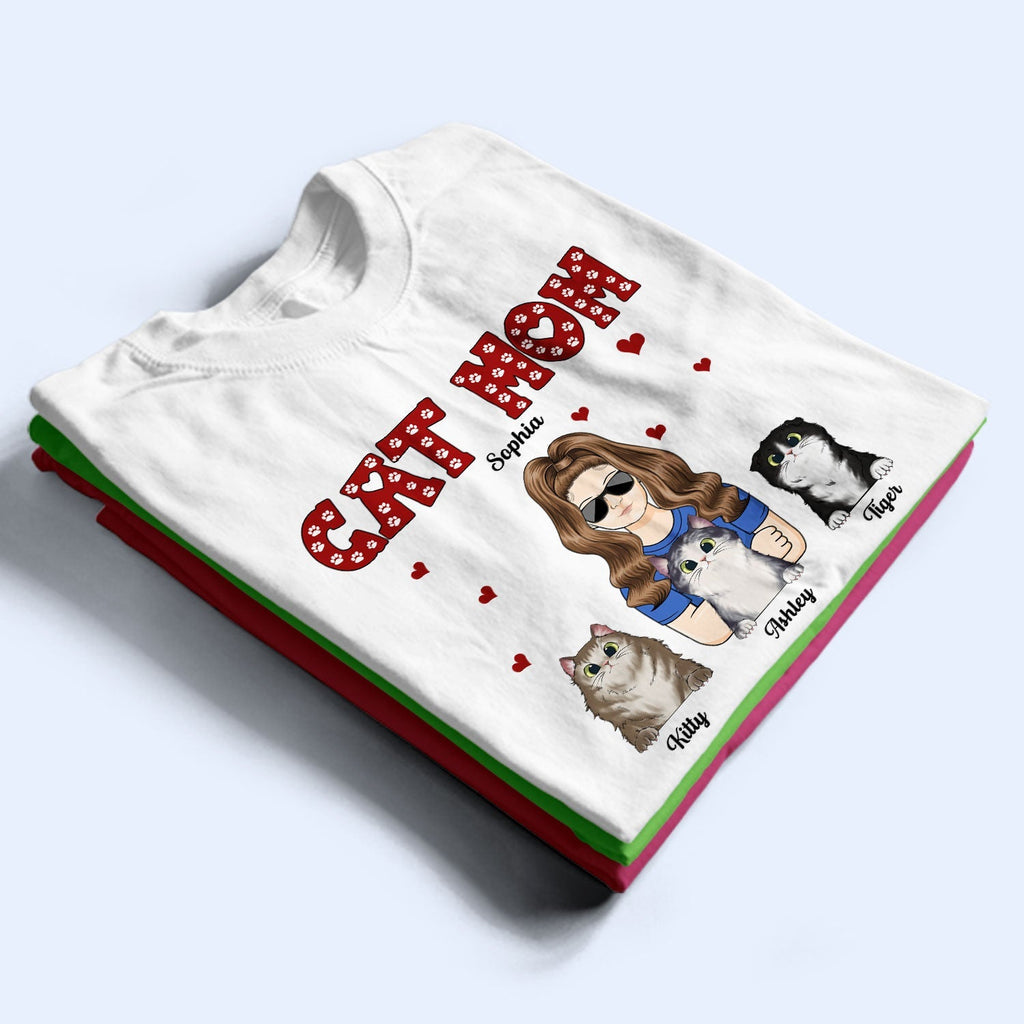 Cat Mom Cat Dad - Birthday Gift For Mother, Father, Pet Lovers - Personalized Custom T Shirt